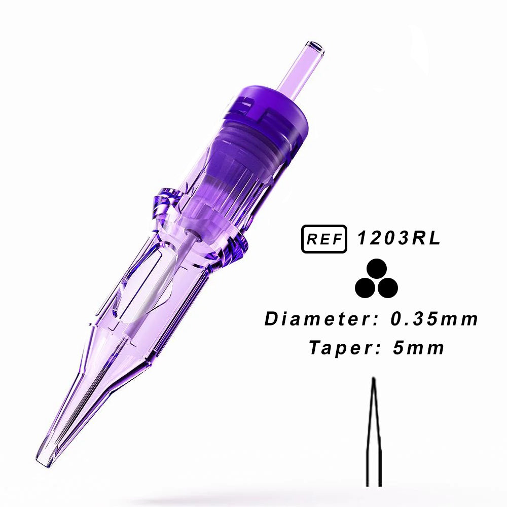 1203RL Mast PRO Tattoo Cartridge Needle 0.35mm – Box of 20.