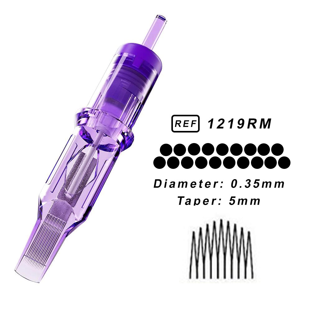 1219RM Mast PRO Tattoo Cartridge Needle 0.35mm – Box of 20